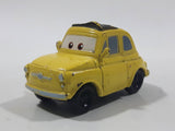 Disney Pixar Cars Yellow PVC Hard Rubber Toy Car Vehicle