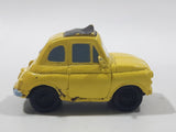Disney Pixar Cars Yellow PVC Hard Rubber Toy Car Vehicle