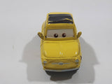 Disney Pixar Cars Yellow PVC Hard Rubber Toy Car Vehicle