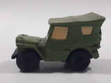 Disney Pixar Jeep Army Green PVC Hard Rubber Die Cast Toy Car Vehicle