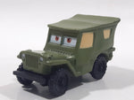 Disney Pixar Jeep Army Green PVC Hard Rubber Die Cast Toy Car Vehicle