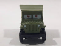 Disney Pixar Jeep Army Green PVC Hard Rubber Die Cast Toy Car Vehicle