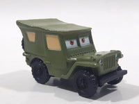 Disney Pixar Jeep Army Green PVC Hard Rubber Die Cast Toy Car Vehicle