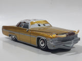 Disney Pixar Cars Cadillac Coupe de Ville Gold with Brown and White Cow Print Roof Die Cast Toy Car Vehicle