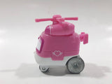 2016 Alpha Audley Miniature Helicopter with Eyes Pink and White Die Cast Toy Car Vehicle