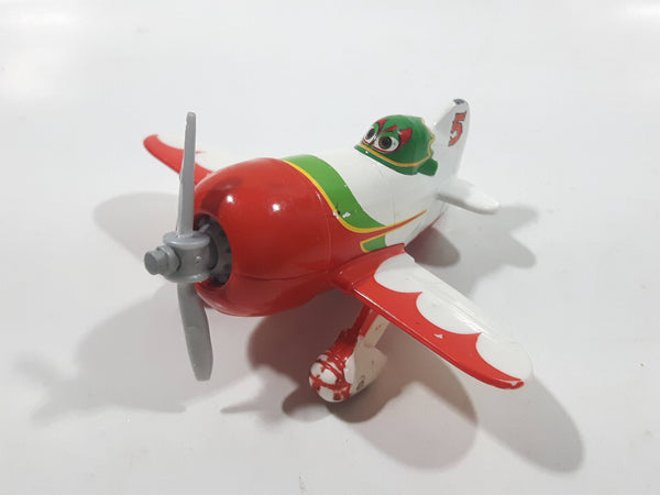Mattel Disney Pixar Planes #5 Propeller Airplane El Chupacabra White Red Green Die Cast Toy Aircraft Vehicle X9463