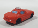 Disney Pixar Cars Taxi Cab Red PVC Hard Rubber Toy Car Vehicle