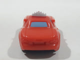 Disney Pixar Cars Taxi Cab Red PVC Hard Rubber Toy Car Vehicle