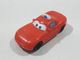 Disney Pixar Cars Taxi Cab Red PVC Hard Rubber Toy Car Vehicle