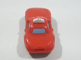Disney Pixar Cars Taxi Cab Red PVC Hard Rubber Toy Car Vehicle