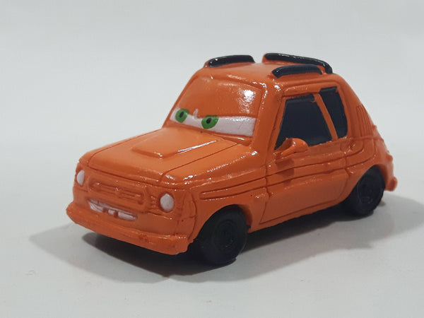 Disney Pixar Cars Orange Hatchback Mini PVC Hard Rubber Toy Car Vehicle