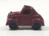 Disney Pixar Maroon Dark Red Brown Miniature PVC Hard Rubber Toy Car Vehicle