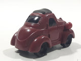 Disney Pixar Maroon Dark Red Brown Miniature PVC Hard Rubber Toy Car Vehicle