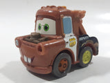 Disney Pixar Cars Tow Mater Deputy Police Cop Tow Truck Brown Plastic Die Cast Toy Car Vehicle - Broken Mirrors