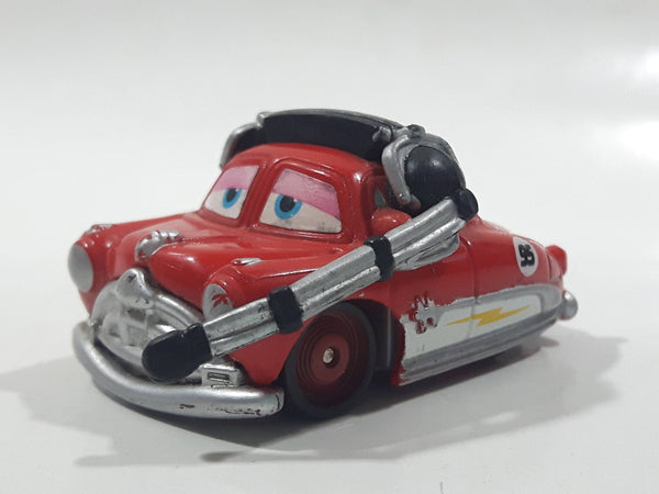 Disney Pixar Cars #95 Hudson Hornet with Headphones Red Plastic Die Cast Toy Car Vehicle