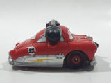 Disney Pixar Cars #95 Hudson Hornet with Headphones Red Plastic Die Cast Toy Car Vehicle