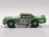 Disney Pixar Cars Chick Hicks HTB Hostile Takeover Bank #86 Green Plastic Die Cast Toy Car Vehicle