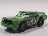 Disney Pixar Cars Chick Hicks HTB Hostile Takeover Bank #86 Green Plastic Die Cast Toy Car Vehicle