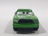 Disney Pixar Cars Chick Hicks HTB Hostile Takeover Bank #86 Green Plastic Die Cast Toy Car Vehicle