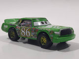 Disney Pixar Cars Chick Hicks HTB Hostile Takeover Bank #86 Green Plastic Die Cast Toy Car Vehicle