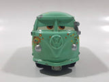 Disney Pixar Cars VW Bus Fillmore Volkswagen Groovy Love Flower Power Van Green Die Cast Toy Car Vehicle