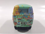 Disney Pixar Cars VW Bus Fillmore Volkswagen Groovy Love Flower Power Van Green Die Cast Toy Car Vehicle