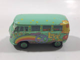 Disney Pixar Cars VW Bus Fillmore Volkswagen Groovy Love Flower Power Van Green Die Cast Toy Car Vehicle