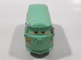 Disney Pixar Cars VW Bus Fillmore Volkswagen Groovy Love Flower Power Van Green Die Cast Toy Car Vehicle