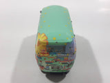 Disney Pixar Cars VW Bus Fillmore Volkswagen Groovy Love Flower Power Van Green Die Cast Toy Car Vehicle