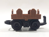 2003 Mattel Geotrax Wood Look Wagon Train Car 3 7/8" Long Plastic Toy Car Vehicle 1903CK