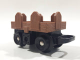 2003 Mattel Geotrax Wood Look Wagon Train Car 3 7/8" Long Plastic Toy Car Vehicle 1903CK
