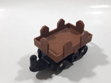 2003 Mattel Geotrax Wood Look Wagon Train Car 3 7/8" Long Plastic Toy Car Vehicle 1903CK