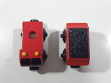 2003 Thomas & Friends #36 Sodor Fire Department Fire Truck and #5 Dino James' Tender BDG22 Magnetic Wood Train Engine and Car