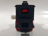 Unknown Brand Train Engine Locomotive Wind Up Black and Red Plastic Die Cast Toy Vehicle Not Working 3 1/2" Long