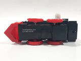Unknown Brand Train Engine Locomotive Wind Up Black and Red Plastic Die Cast Toy Vehicle Not Working 3 1/2" Long