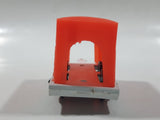 Unknown Brand Circus Passenger Car Orange and White 2 1/8" Long Plastic Die Cast Toy Vehicle Made in Hong Kong