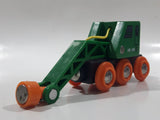 MB - 106 Crane Train Car Green and Orange Wood Magnetic Toy Vehicle