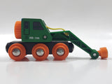 MB - 106 Crane Train Car Green and Orange Wood Magnetic Toy Vehicle