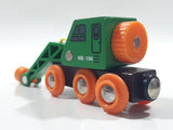 MB - 106 Crane Train Car Green and Orange Wood Magnetic Toy Vehicle