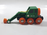 MB - 106 Crane Train Car Green and Orange Wood Magnetic Toy Vehicle