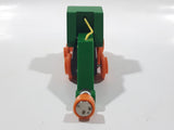 MB - 106 Crane Train Car Green and Orange Wood Magnetic Toy Vehicle