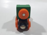 MB - 106 Crane Train Car Green and Orange Wood Magnetic Toy Vehicle