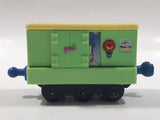 2010 Ludorum Learning Curve Chuggington Refrigerated Food Car Green Die Cast Toy Vehicle with Sliding Side Door