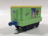 2010 Ludorum Learning Curve Chuggington Refrigerated Food Car Green Die Cast Toy Vehicle with Sliding Side Door