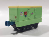 2010 Ludorum Learning Curve Chuggington Refrigerated Food Car Green Die Cast Toy Vehicle with Sliding Side Door