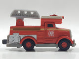 2010 Mattel Thomas & Friends Talking Flynn Ladder Fire Truck Red Orange 4 1/8" Long Magnetic Die Cast Toy Vehicle V8981