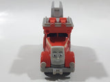 2010 Mattel Thomas & Friends Talking Flynn Ladder Fire Truck Red Orange 4 1/8" Long Magnetic Die Cast Toy Vehicle V8981