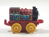 2014 Thomas & Friends Minis Victor Graffiti Dark Red 2" Long Plastic Die Cast Toy Vehicle CGM30