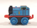 2014 Thomas & Friends Minis #1 Thomas Blue 2" Long Plastic Die Cast Toy Vehicle CGM30