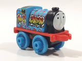 2014 Thomas & Friends Minis #4 Gordon Graffiti Blue 2" Long Plastic Die Cast Toy Vehicle CGM30